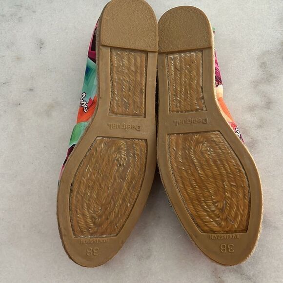 Desigual Espadrilles Beach Plana Deck Colorful Geo Design Sz 38 Spain = Us 8 - Picture 4 of 10